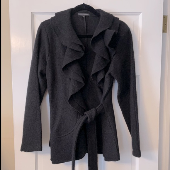 Jackets & Blazers - Wool Ruffle Coat
